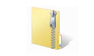 picture of a zipped file folder