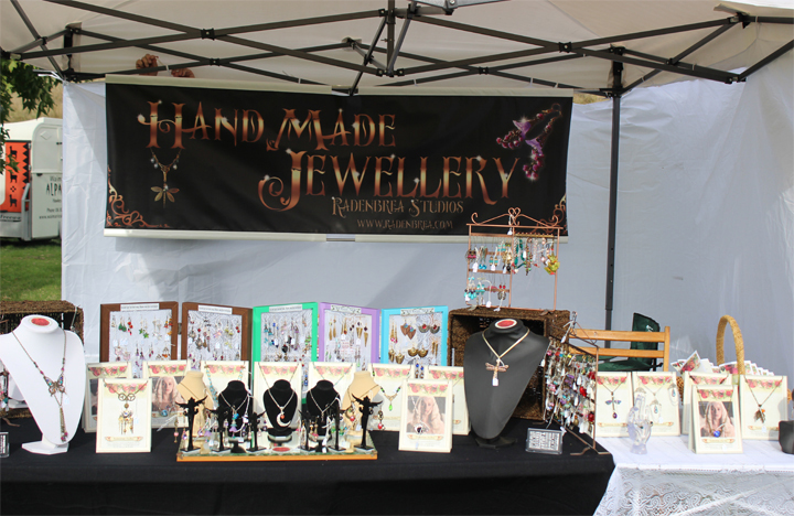 Photo of our jewellery stall at a market