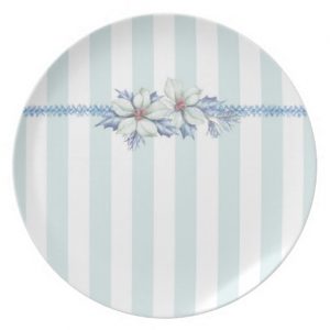 Blue Christmas Porcelain Plate.