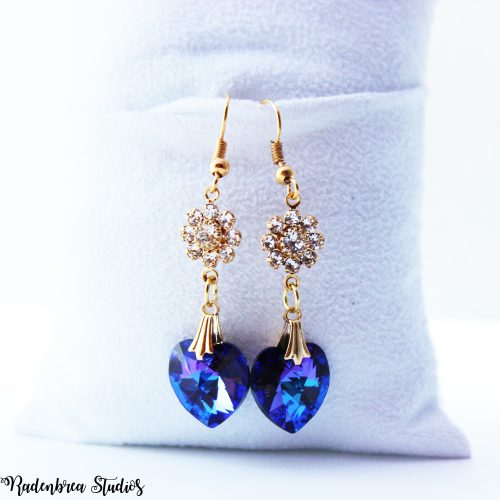 Swarovski heart earrings